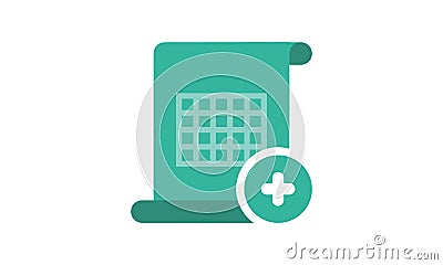 Add, excel, file icon. Stock Photo