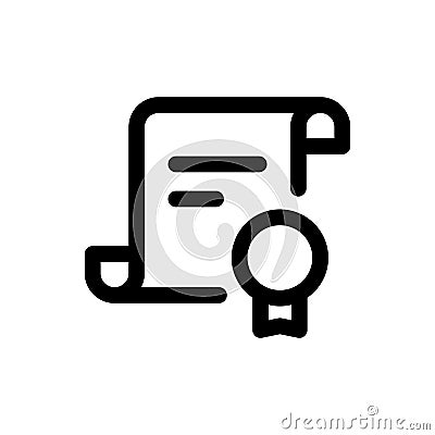 Simple Certificate essential icon Vector Illustration