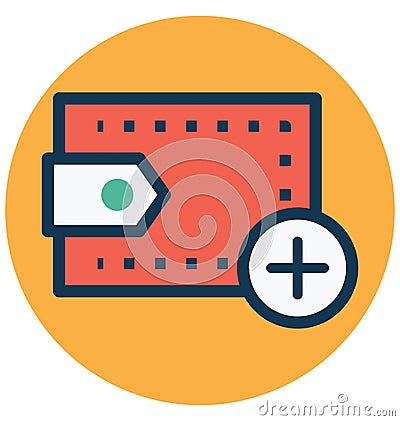 Add money, Add sign Isolated Vector Icon that can easily Modify or edit Stock Photo