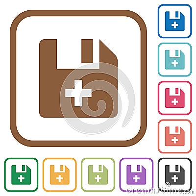 Add new file simple icons Stock Photo