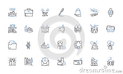 Add-ons line icons collection. Extensions, Plugins, Enhancements, Widgets, Modifiers, Extras, Customize vector and Vector Illustration