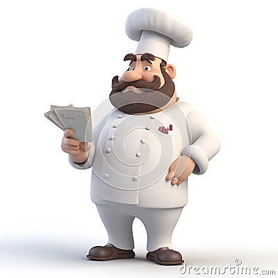 Cartoon 3d character of chef Stock Photo