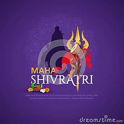 Greeting card for Maha Shivratri Vector Illustration