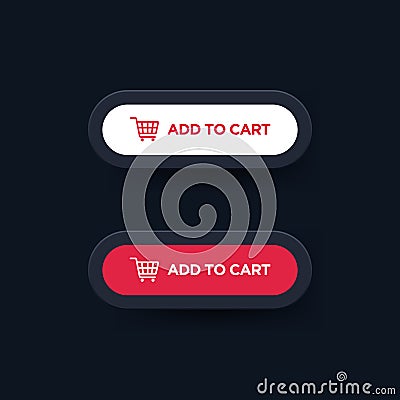 Add to Cart buttons Vector Illustration