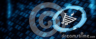 Add To Cart Internet Web Store Buy Online E-Commerce concept Stock Photo