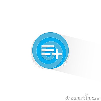 Add to Playlist Icon Vector in Trendy Flat Style. Save List Symbol Illustration Vector Illustration