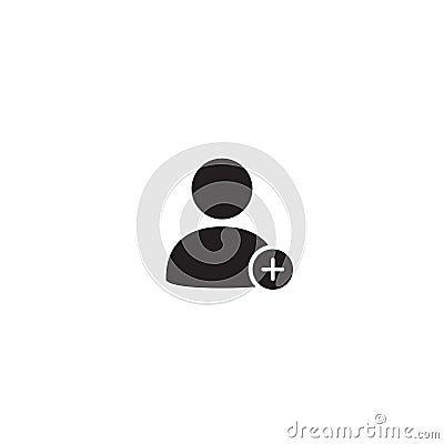 Add User Icon Vector in Trendy Style. Plus Contact Symbol Illustration Vector Illustration