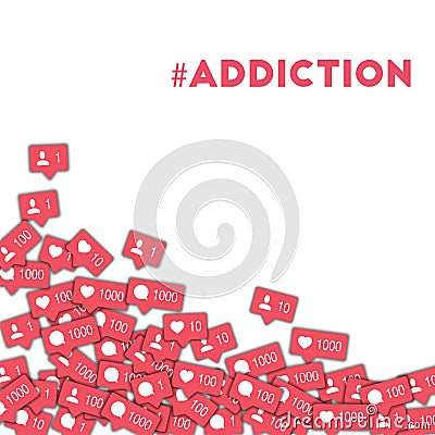 #addiction. Vector Illustration