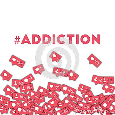 #addiction. Vector Illustration