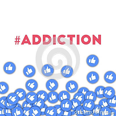 #addiction. Vector Illustration