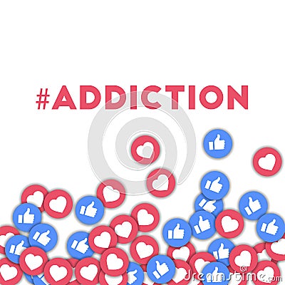 #addiction. Vector Illustration