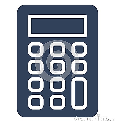 Adding machine, calculation Isolated Vector Icon which can be easily edit or modified. Vector Illustration