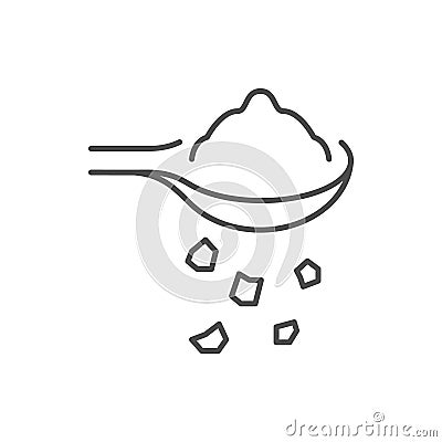 Adding salt line outline icon Vector Illustration
