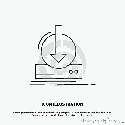 Addition, content, dlc, download, game Icon. Line vector gray symbol for UI and UX, website or mobile application Vector Illustration