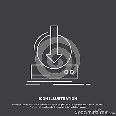 Addition, content, dlc, download, game Icon. Line vector symbol for UI and UX, website or mobile application Vector Illustration