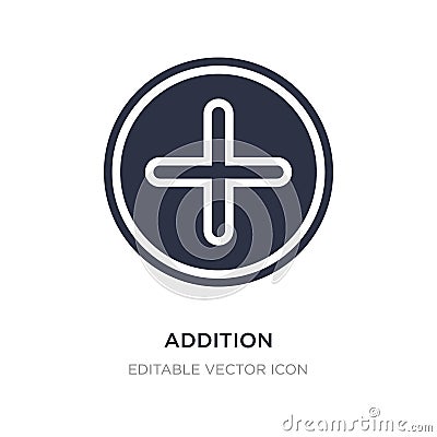 addition icon on white background. Simple element illustration from Signs concept Vector Illustration