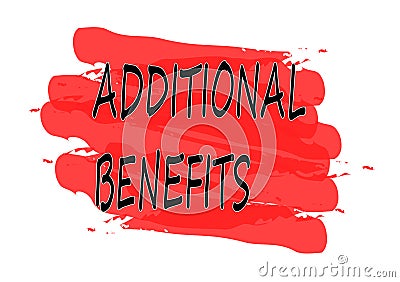 Additional benefits banner Stock Photo