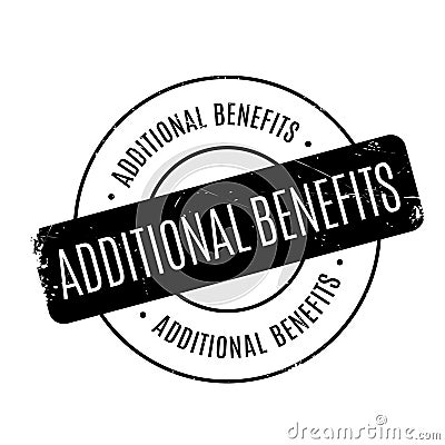Additional Benefits rubber stamp Stock Photo