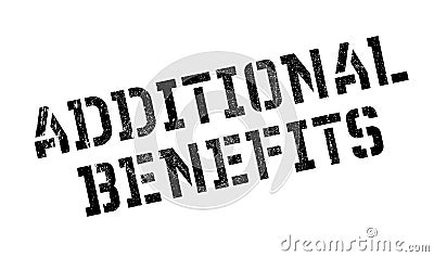 Additional Benefits rubber stamp Stock Photo