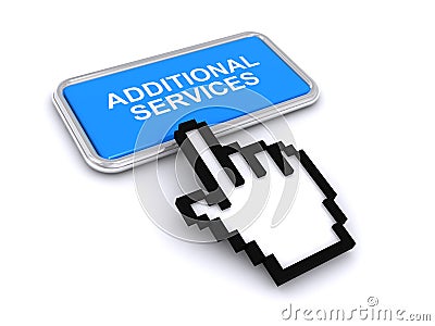 Additional services button on white Stock Photo