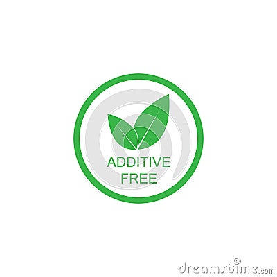 Additives free sign simple design Stock Photo