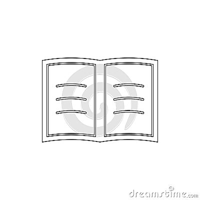 Address book outline icon. Signs and symbols can be used for web, logo, mobile app, UI, UX Vector Illustration