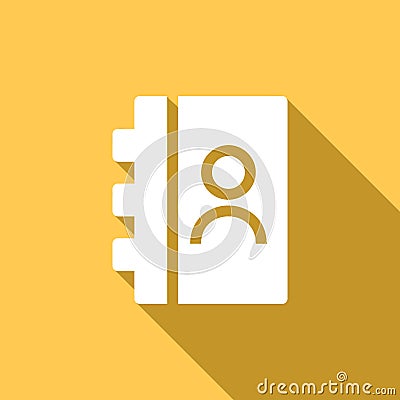 Address book solid flat icon Vector Illustration