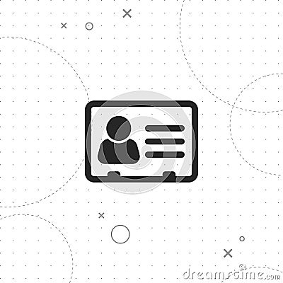 Address card line icon Vector Illustration