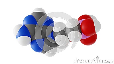 adefovir molecule, bis-pom pmea molecular structure, isolated 3d model van der Waals Stock Photo