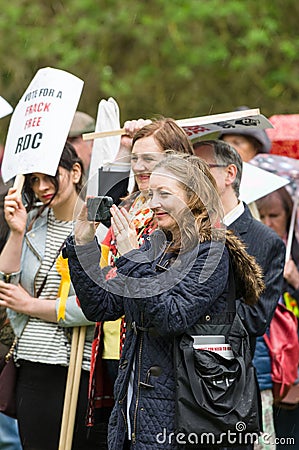 Adela Redston - Anti-Fracking March - Protest Editorial Stock Photo