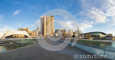 Adelaide city in Australia at sunset Stock Photo