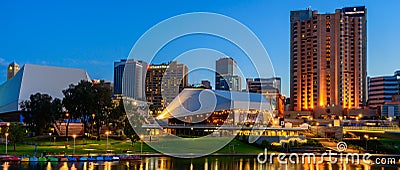 Adelaide city at night Editorial Stock Photo