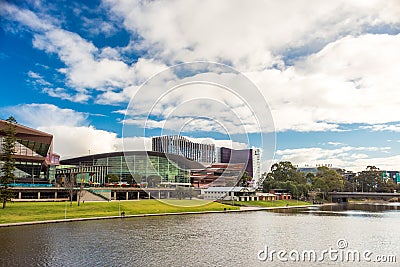 Adelaide City riverbank view Editorial Stock Photo