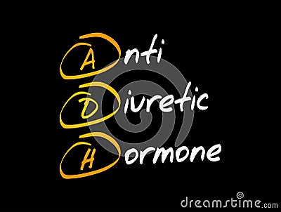 ADH - Antidiuretic Hormone acronym Stock Photo