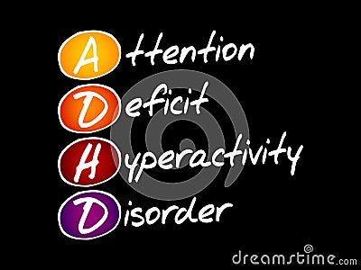 ADHD - Attention Deficit Hyperactivity Disorder Stock Photo