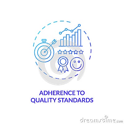 Adherence to quality standards concept icon Vector Illustration