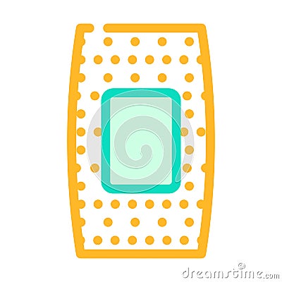 adhesive bandages first aid color icon vector illustration Vector Illustration