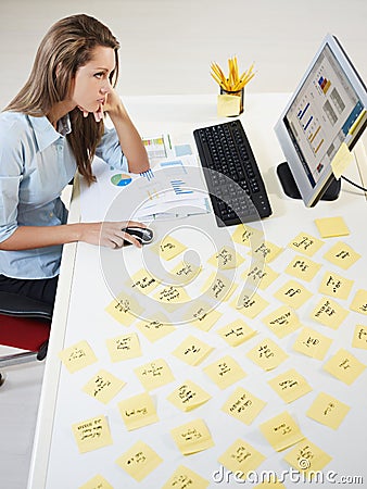 Adhesive notes Stock Photo