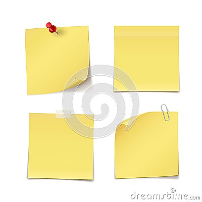 Adhesive Notes Vector Illustration