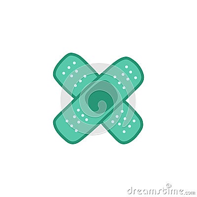 Adhesive plaster doodle icon, vector illustration Cartoon Illustration