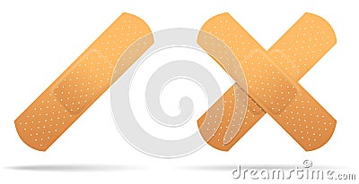 Adhesive plaster medical. Isolated object on white background. Vector. Vector Illustration