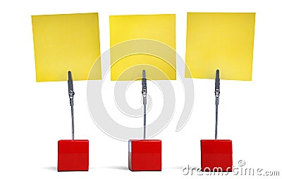 Adhesive Reminder Notes Isolated Set Stock Photo