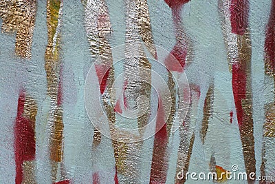 Pieces of cut colored paper. the adhesive tape is painted in several layers. background of complex color texture Stock Photo
