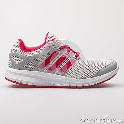 Adidas Energy Cloud grey and red sneaker Editorial Stock Photo