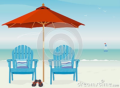 Adirondack Chairs At Beach Royalty Free Stock Photos ...