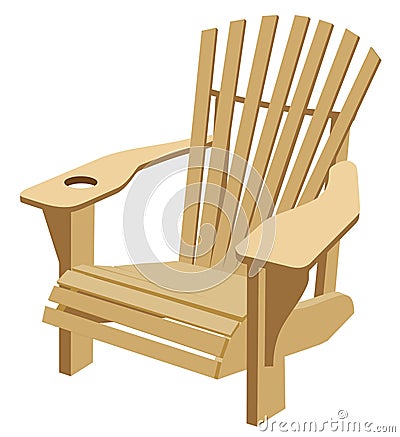 Adirondack Muskoka Chair Vector Illustration