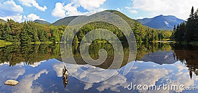 Adirondacks Lake Panorama Stock Photo