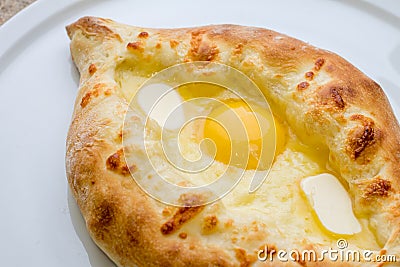 Adjara khachapuri Stock Photo