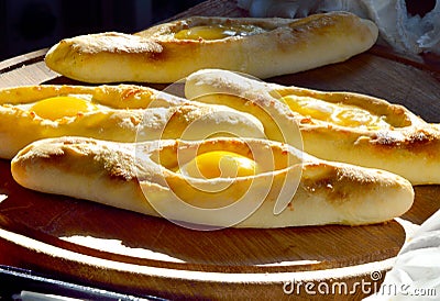 Adjarian Khachapuri Stock Photo