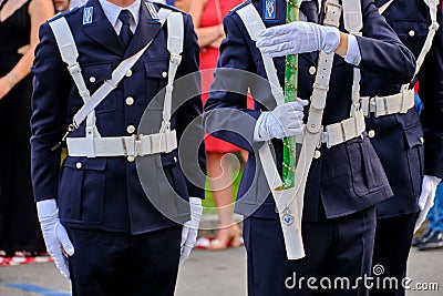 Adjuration to the Italian Republic of Penitentiary Agents Editorial Stock Photo